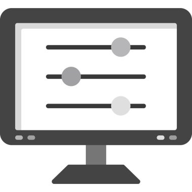 bilgisayar izleyici vektör simgesi