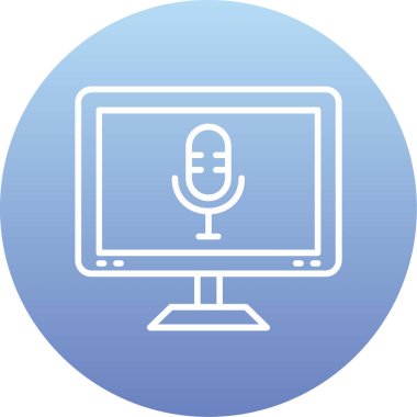 mikrofon simgesi, vektör illüstrasyonu basit tasarım