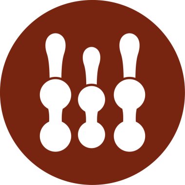 Bowling ikonu vektör illüstrasyonu