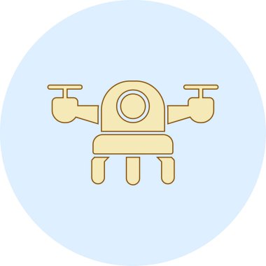 Bir helikopter simgesinin vektör illüstrasyonu