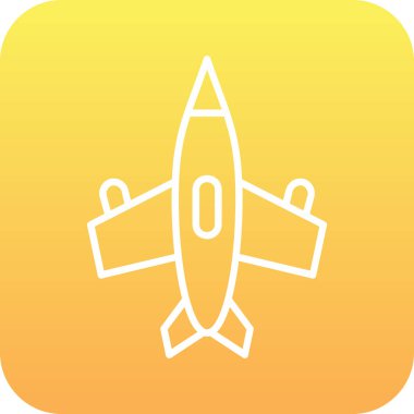 Benzersiz uçak vektör çizgisi simgesi