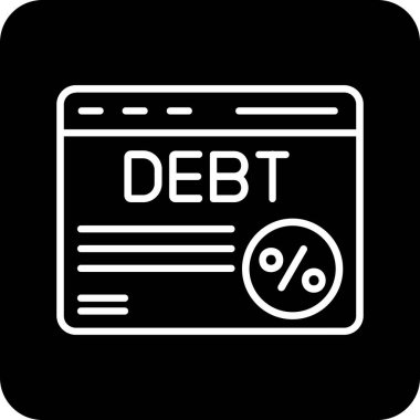 borç vektörü simgesi modern basit vektör illüstrasyonu