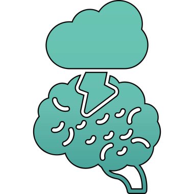 Vektör Bulut Simgesi, vektör illüstrasyonu