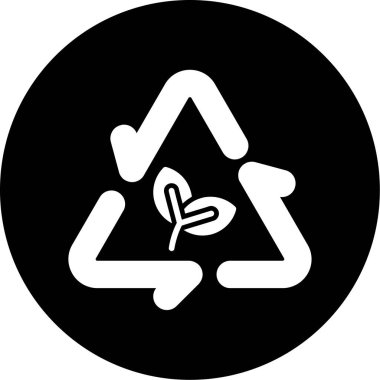 vektör ağ geri dönüşüm simgesi