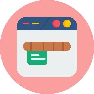 Kredi kartıyla. Basit resimleme