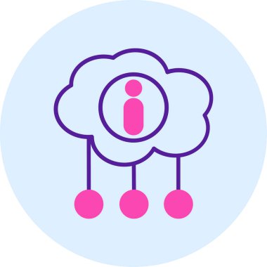 Bulut. Web simgesi basit illüstrasyon