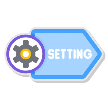 dişli ayarlama vektör simgesi tasarımı