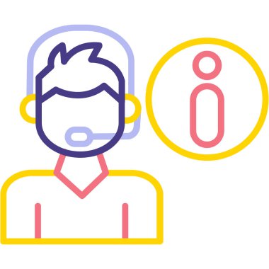 Beyaz arkaplan üzerinde vektör kullanıcı düz illüstrasyon