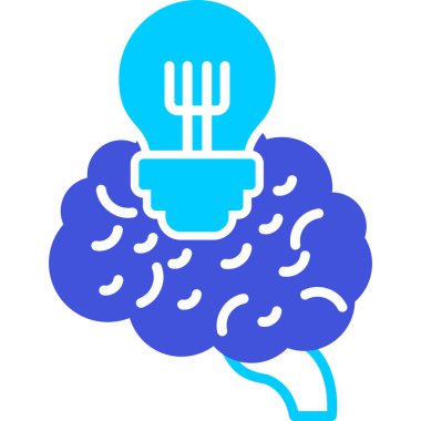 vektör beyin simgesi, beyin simgesi