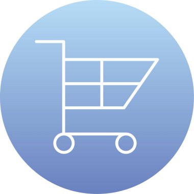 Sepet ikonu vektör illüstrasyonu