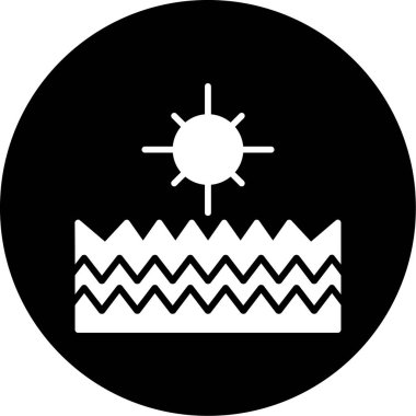 Güneş enerjisi simgesi, vektör illüstrasyonu