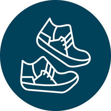 Ayakkabı. Web simgesi basit illüstrasyon