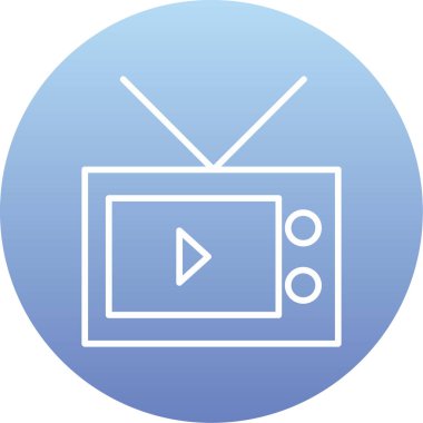 TV vektör simgesi modern basit tasarım