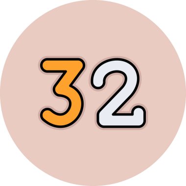 Sıfır numaralı bir simgenin vektör çizimi