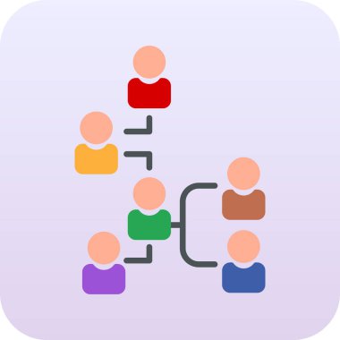 İnsanlarla bağlantılı ağ bağlantısı, vektör illüstrasyonu