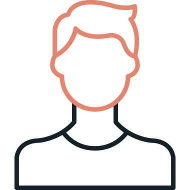 avatar erkek kişisi simgesi ana hatlar biçiminde