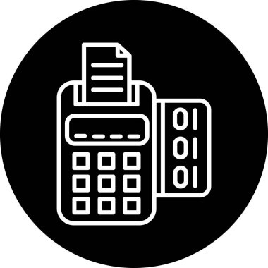 Bir hesap makinesi simgesinin vektör illüstrasyonu