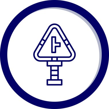 Haçlı yol işaretinin vektör illüstrasyonu