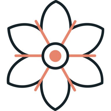 Çiçek. Web simgesi basit illüstrasyon