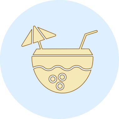 Pipetle kumsalın şirin bir simgesinin vektör çizimi