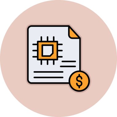 Para için. Web simgesi basit illüstrasyon