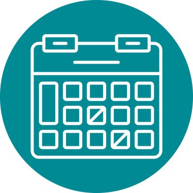 Takvim simgesi vektör illüstrasyonu