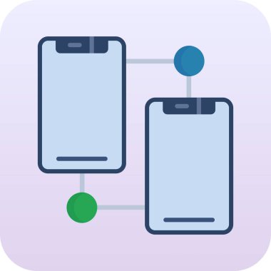 Cep telefonu. Web simgesi basit illüstrasyon