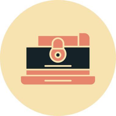 güvenlik vektör dairesi simgesi