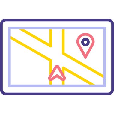 konum simgesi vektör illüstrasyonu