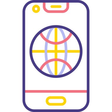 Mobil kutsal kişilerin resmi, vektör çizim