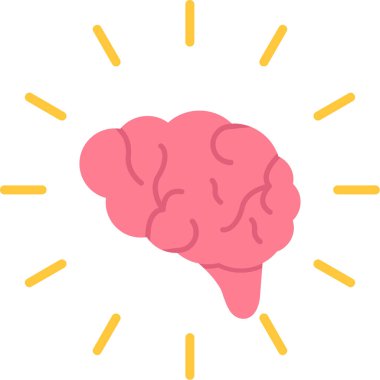 beyin ikonu vektör illüstrasyonu