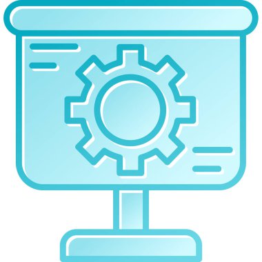 dişli ayarları. Web simgesi basit illüstrasyon