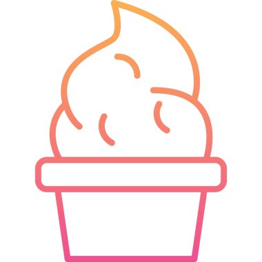 Dondurma. Web simgesi basit illüstrasyon