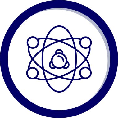 Bir atom simgesinin vektör illüstrasyonu