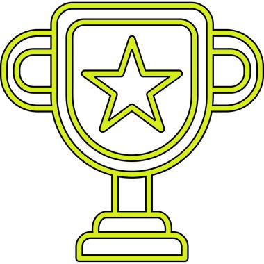 Kupa ikonu. özet kupa vektör simgesi rengi düz izole