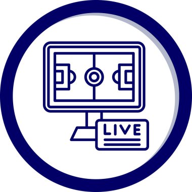 Canlı yayın için vektör illüstrasyonu