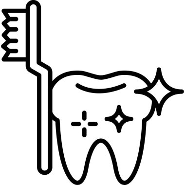 diş fırçası web simgesi, vektör illüstrasyonu