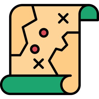 Bulmaca simgesi renk ana hatları vektörü