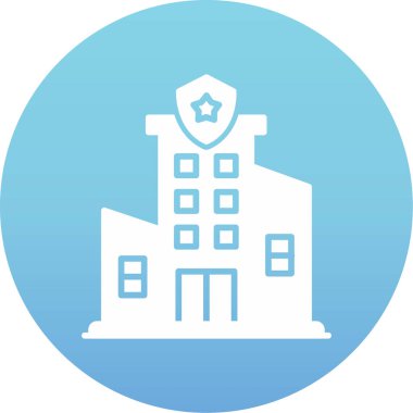 Bina. Web simgesi basit illüstrasyon