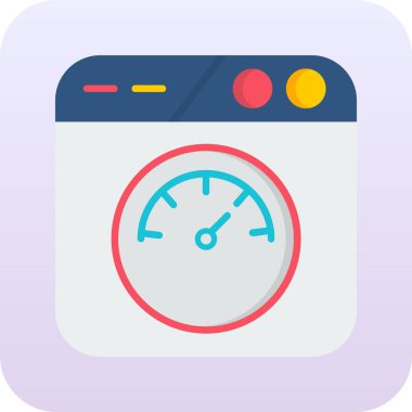 hız hız göstergesi simgesi, düz tasarım biçimi.