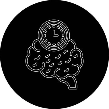 beyin ikonu vektör illüstrasyonu