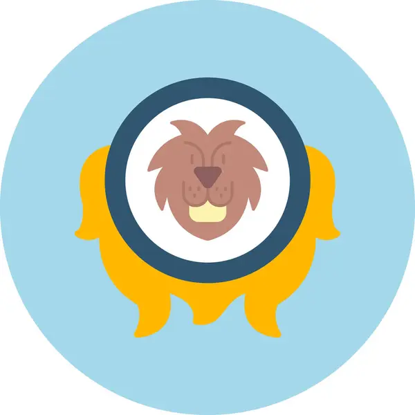 Rozet tarzında hayvan aslanı resmi