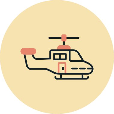 Helikopter. Web simgesi basit illüstrasyon