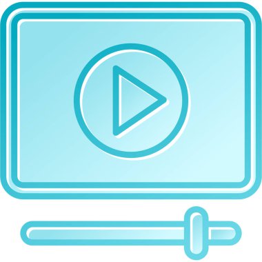 çalma düğmesi simgesi, vektör illüstrasyonu