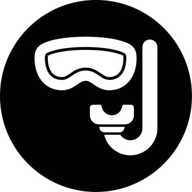 Dalış maske simgesi, vektör çizim