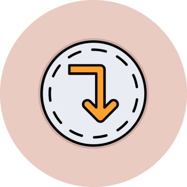 Saat simgesinin vektör illüstrasyonu