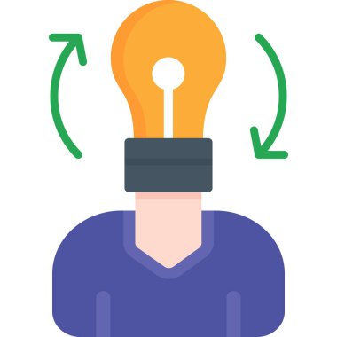 Bir fikrim var. Web simgesi basit illüstrasyon