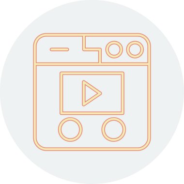 video kamera ikonu vektör illüstrasyonu