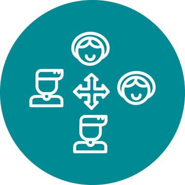 Dua ikonu. Vektör illüstrasyonu düz ikonik sembol, web simgesi, kobalt rengi. Web ve mobil için beyaz arkaplan. yüzler.