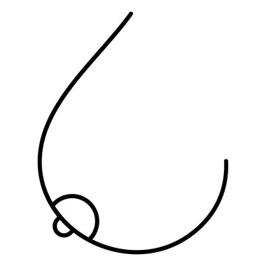 Bir ipin çizgi film karakterinin vektör çizimi